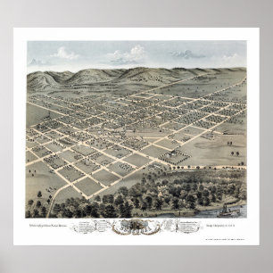 Boscobel, WI Panoramic Map - 1869 Poster