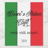 Bosco's italiaans Café wijnlabel italiaans vino Wijn Etiket (Enkel label)