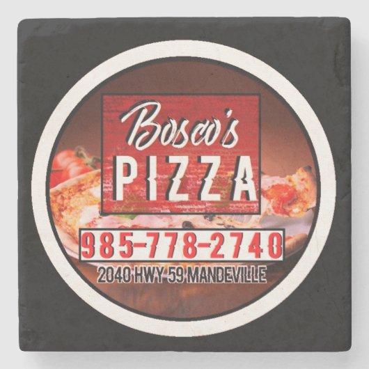 Bosco's Onderzetter van Pizza Marble (Voorkant)