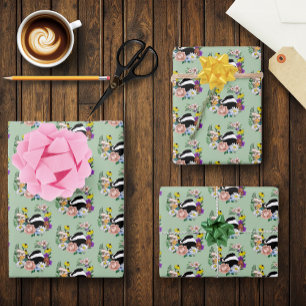 Bosdas Daslook Bloemen Paddenstoelen Salie Groen Inpakpapier Vel