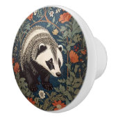 Bosdasbadger William Morris geïnspireerd Keramische Knop (Rechts)