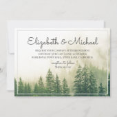 Bosdenbomen bergen bruiloft-uitnodigingen kaart (Voorkant)