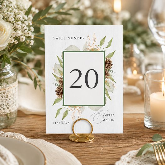 Bosdennenappel Eucalyptus Groene Tafel Nummer Kaart