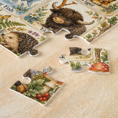 Bosdier Alfabet Waterverf Leer Geschenk Legpuzzel (Zijkant)