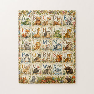 Bosdier Alfabet Waterverf Leer Geschenk Legpuzzel