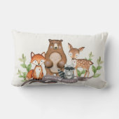 Bosdier Baby Dieren Groene Nursery Decoratie Kussen (Achterkant)