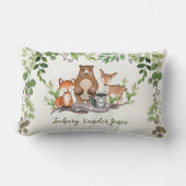 Bosdier Baby Dieren Groene Nursery Decoratie Kussen (Voorkant)