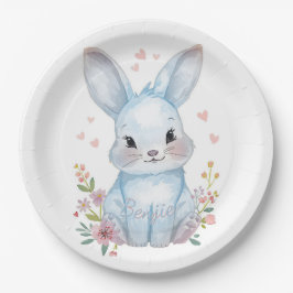 Bosdier Baby Shower Decor Blauwe Konijn Papieren Bordje