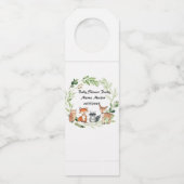 bosdier baby shower ontwerp flessenhanger (Voorkant)