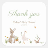 bosdier Baby shower partij gunst Vierkante Sticker (Voorkant)