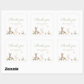 bosdier Baby shower partij gunst Vierkante Sticker (Vel)
