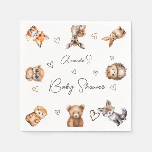Bosdier Baby Shower Servet (Voorkant)