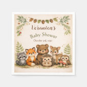 Bosdier Baby Shower Servetten (Voorkant)