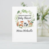 bosdier baby shower uitnodiging (Staand voorkant)