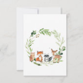 bosdier baby shower uitnodiging (Achterkant)