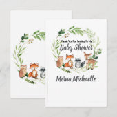 bosdier baby shower uitnodiging (Voorkant / Achterkant)