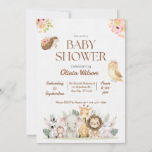 Bosdier Baby Shower Uitnodiging