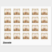 Bosdier Baby Shower Vierkante Sticker (Vel)