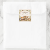 Bosdier Baby Shower Vierkante Sticker (Tas)