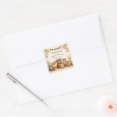 Bosdier Baby Shower Vierkante Sticker (Envelop)