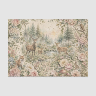 Bosdier Bloemige Cottagecore Botanische Stijl Tissuepapier
