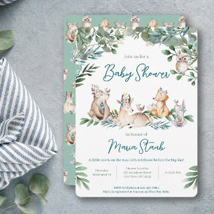 Bosdier bos baby shower uitnodiging
