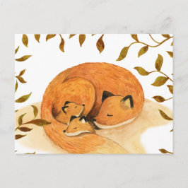 bosdier bosvos vos ansichtkaart briefkaart