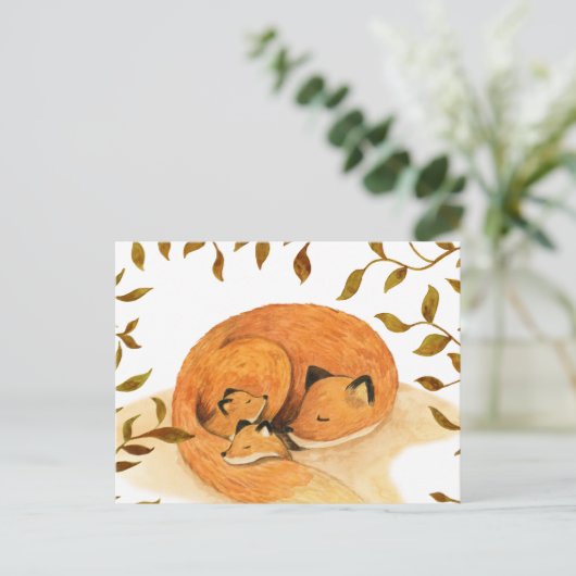 bosdier bosvos vos Postkaart (Staand voorkant)