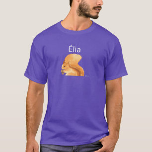 Bosdier eekhoorn met naam lia retro t-shirt
