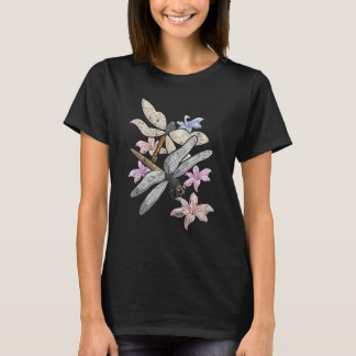 Bosdier Insect Wildlife Colorful Dragonfly T-shirt