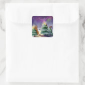 Bosdier Kerst Aurora Waterverf Stickers (Tas)