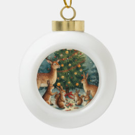 Bosdier Kerst Scene Keramische Bal Ornament