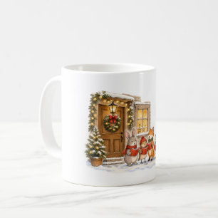 Bosdier Kerstliedjeszangers voor de Feestdagen Koffiemok