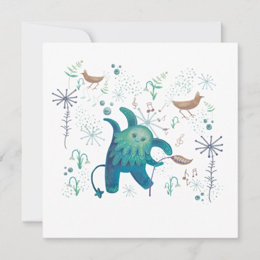 bosdier plat kaart (Voorkant)