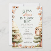 Bosdier Uil Baby Shower Kaart (Voorkant)