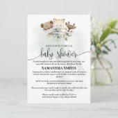 Bosdier virtuele baby shower Woud Dieren Kaart (Staand voorkant)