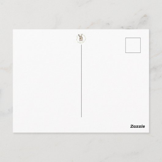 Bosdier Waterverf Konijn Briefkaart (Achterkant)