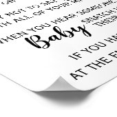 Bosdier zeg niet dat het Baby shower van het Baby- Poster (Hoek)