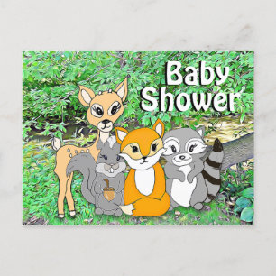 Bosdierbossen Baby shower Briefkaart