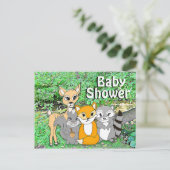 Bosdierbossen Baby shower Briefkaart (Staand voorkant)