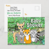 Bosdierbossen Baby shower Briefkaart (Voorkant / Achterkant)