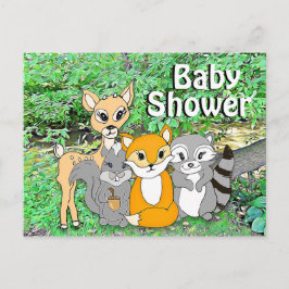 Bosdierbossen Baby shower Briefkaart