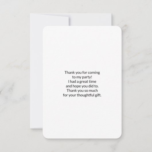 Bosdierdansen rond een vlinderboom bedankkaart (Achterkant)