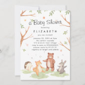 Bosdierdieren dansen Forest Picnic Kaart (Voorkant)