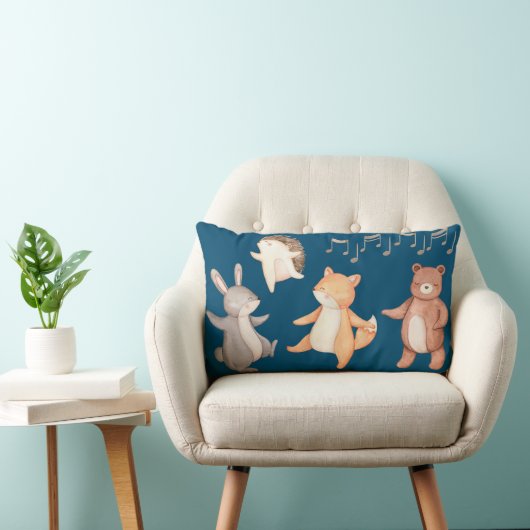 Bosdierdieren dansen Forest Picnic Kussen (Stoel)