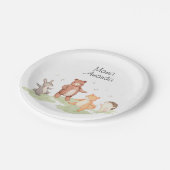 Bosdierdieren dansen Forest Picnic Papieren Bordje (Gekanteld)