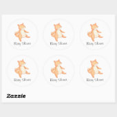 Bosdierdieren dansen Forest Picnic Ronde Sticker (Vel)