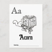 Bosdieren ABC Kleurend Baby shower Activiteit Briefkaart (Voorkant)