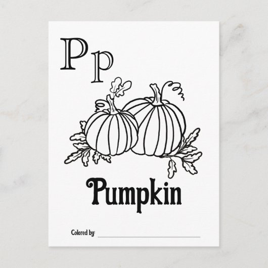 Bosdieren ABC Kleurend Baby shower Activiteit Briefkaart (Voorkant)