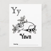 Bosdieren ABC Kleurend Baby shower Activiteit Briefkaart (Voorkant)